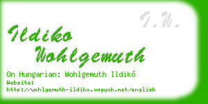 ildiko wohlgemuth business card